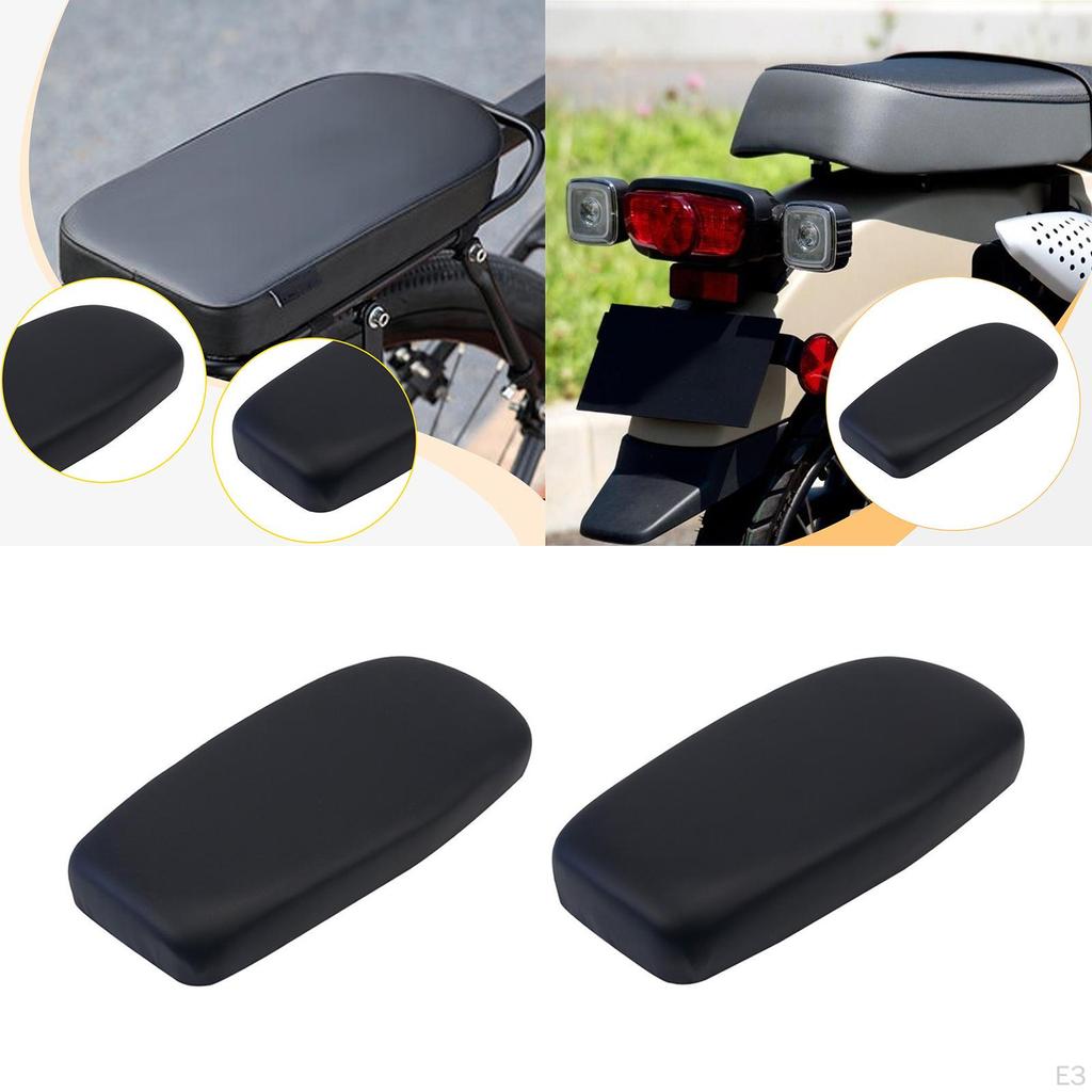 Rear Rack Padded Saddle Cushion PU Leather Quick Installation for Adults Kids with Mounting Screws