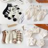 Bear Cute Short Socks Women Cartoon Fruit Pattern Summer Spring Autumn Casual