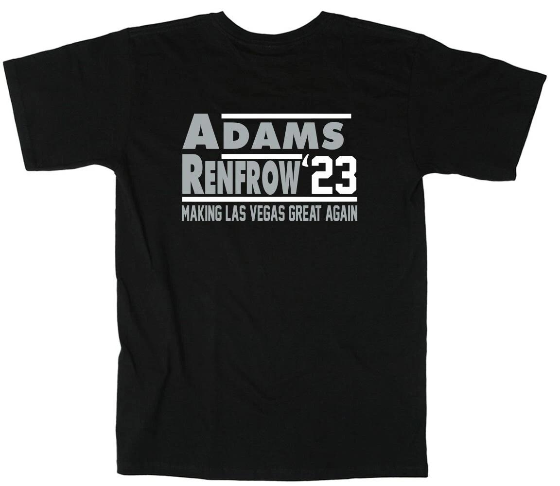 Hunter Renfrow Davante Adams Las Vegas Raiders 23 Long Short Sleeve T-Shirt XXXL