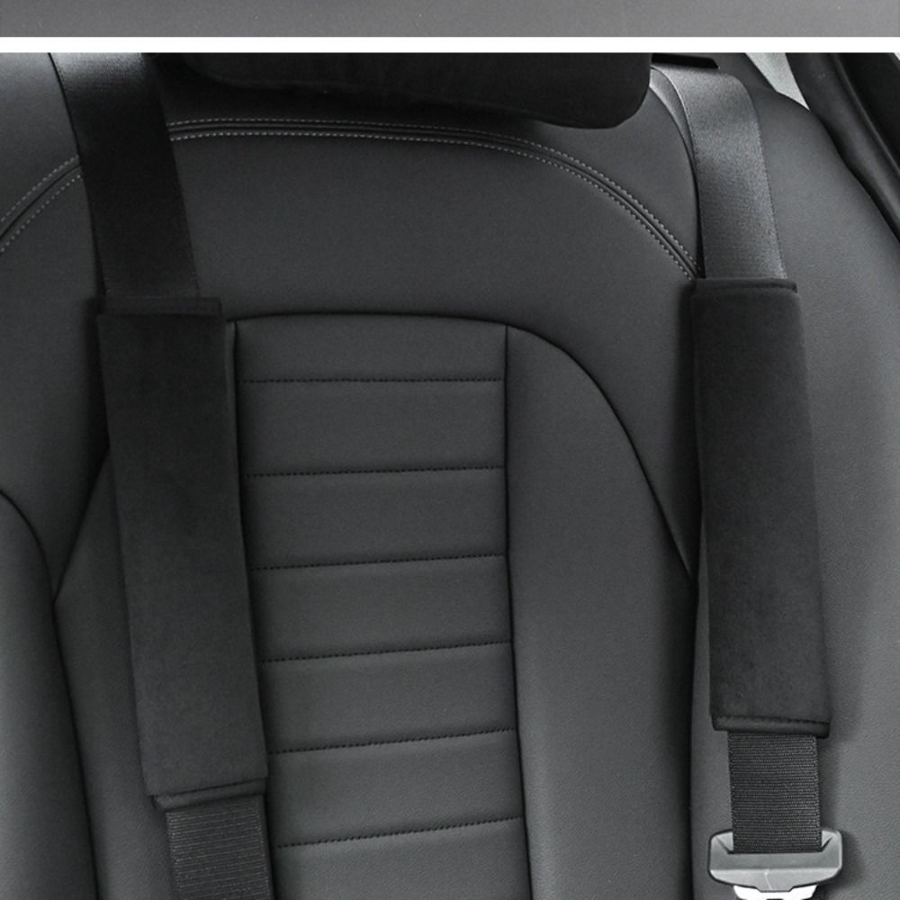 2PCS Adjustable Car Seat Belt Cover Soft Chest Protection Car Styling Seat Belt Cover Black Neck Support Safety Belt Pad