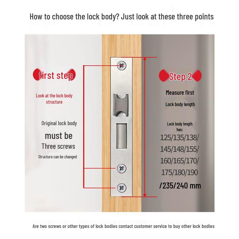 Deweshi Universal Indoor Door Lock Body and Latch