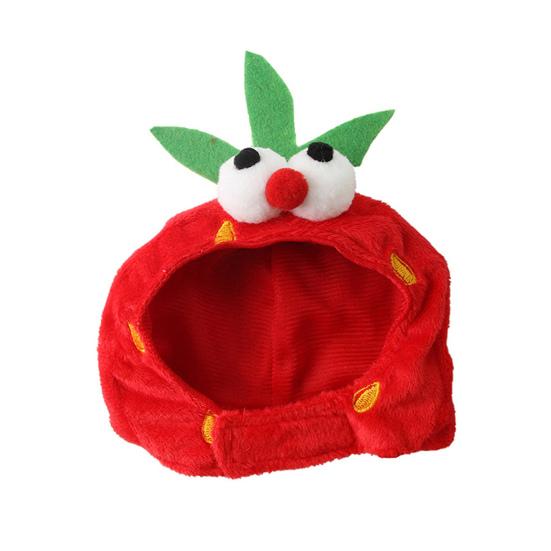 Cute Fruit Cat Hat Plush Pineapple Kitten Hat with Eyes Adjustable Watermelon Strawberry Soft Pet Hat for Cats And Small Dogs Party Costume Photo Prop