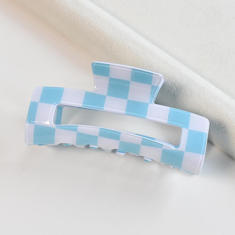 Fashion Hair Clips for Women Large Size Hollow Out Hair Claw Colorful Plaid Pattern Girls Claw Clip Hair Accessories New