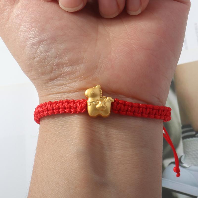 2026 New Year Zodiac Horse Bracelet Cartoon Lucky Horse Red String Woven Bracelet Couple Friend New Year Blessing Gift