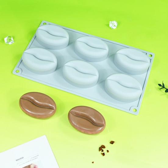 Almond Nut Mousse Cake Mold Coffee Bean Shaped Silicone Baking Pan for French Desserts Jelly Chocolate Non-Stick Easy-Release Dessert Mold