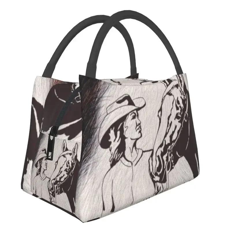 Cowhide Leather 3D Printing Resuable Lunch Box Women Waterproof Animal Fur Texture Thermal Cooler Food Insulated Lunch Bag