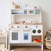 Wooden Kitchen Toy Set: Sound & Light Role-Play Cooking Experience for Kids