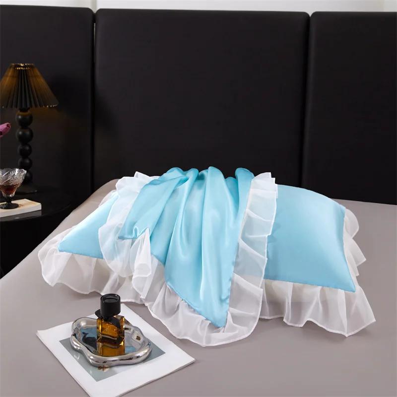 100% Silk Pillowcase Pillow Cover Silky Satin Hair Beauty Pillowcase Comfortable Pillow Case Household Decor Pillow Covers