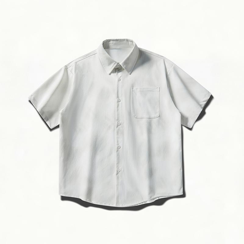

Summer Short Sleeved Shirt Jacket Workwear Short Sleeved Men s Lapel Shirt XL зелений