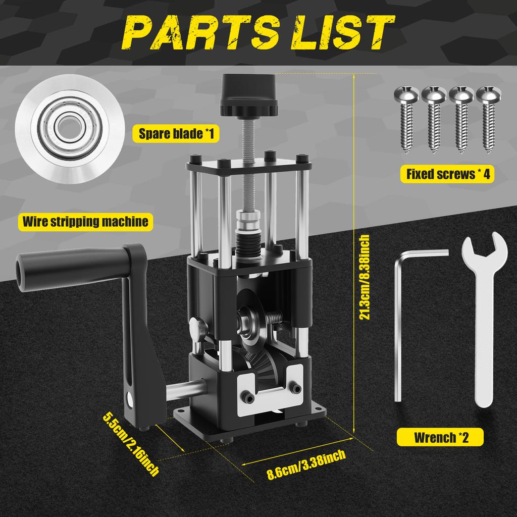 Portable Wire Stripper Manual Wire Stripping Tool 1-25mm Cable Peeling Machine Drill Powered Wire Stripper for Home Garage Work
