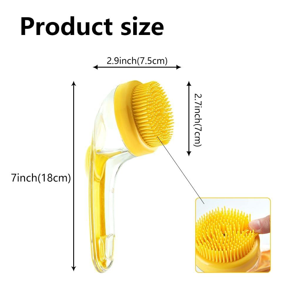 Indoor Cat and Dog Shampoo Grooming Brush, Pet Bath Massage Brush, Dog Comb for Young Long Hair or Short Hair Dogs and Cats with Massage Function