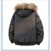 Unisex Winter Down Jacket With Detachable Faux Fur Collar 85-90% White Duck Windproof Thick Outdoor Parka