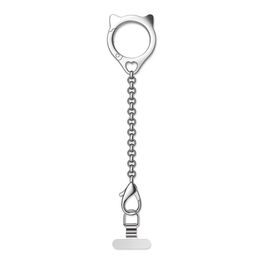 Alloy Phone Lanyard Cat Head Ring Buckle New Hand Chain
