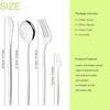 Silver Dinnerware Set 16Pcs Cutlery Set Stainless Steel Flatware Cake Fruit Fork Kitchen Knife Forks Spoon Tableware Set