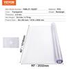 VEVOR Plastic Table Cover, 40 x 80 Inch 2.0 mm Thick Clear Table Protector, Rectangle PVC Desk Mat