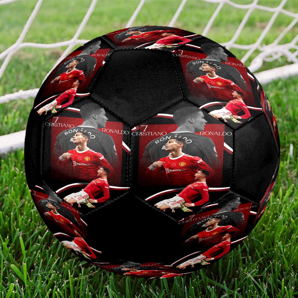 1 pz Pallone da Calcio Cristiano Ronaldo Taglia 5 Pallone da Calcetto Indoor Colorato alla Moda Gioco in Giardino - Ottimo Regalo per gli Appassionati di Sport HE44