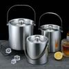 1.6/2/3/4L Stainless Steel Ice Bucket Insulated Ice Bucket With Lid Bar Party Whiskey Beverage Tools Beer Wine Bottle Container