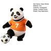 Football Panda Design Window Sticker, No Glue Residue Glass Decal for Living Room Bedroom Entrance Hall Home Decor