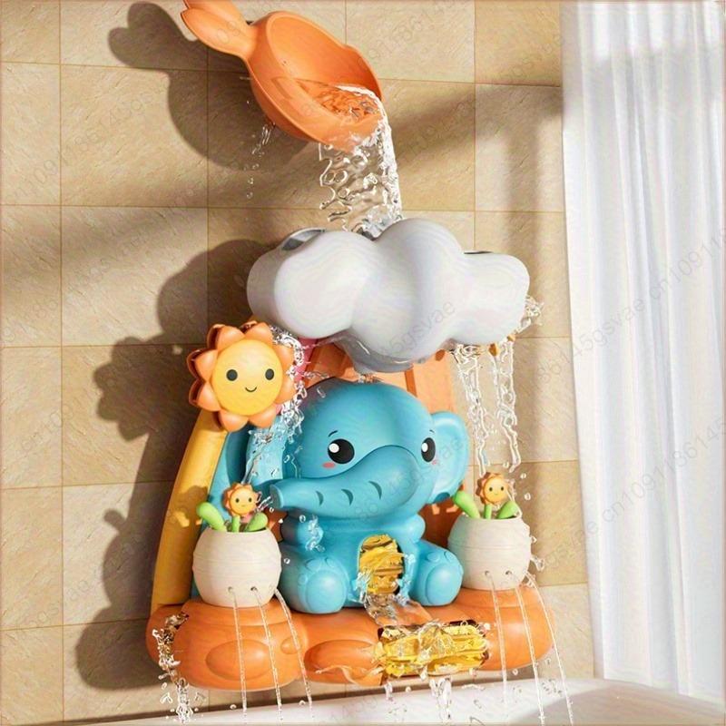 

Baby children s water toys, suction cups, turning around, baby elephant water wheel, bathroom shower, male and female baby bath
