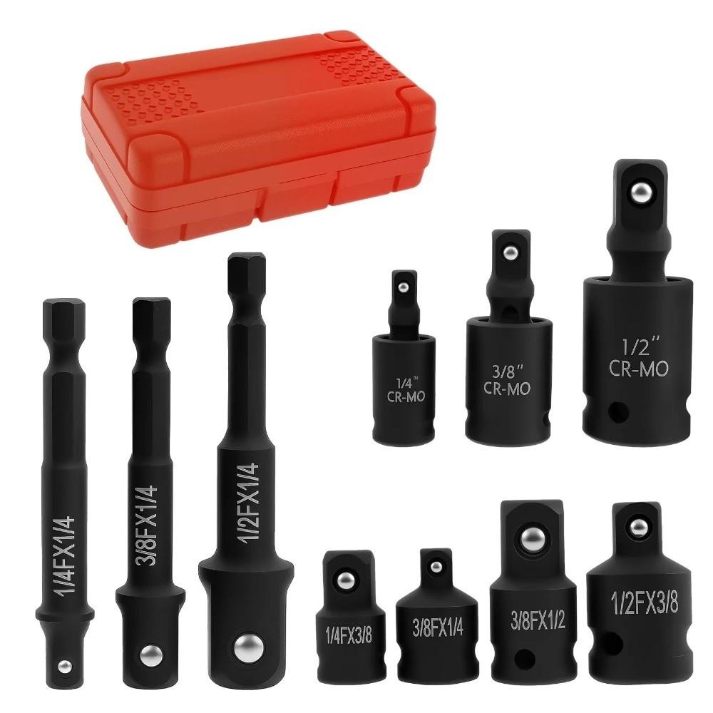 10Pcs/Set Universal Drive Socket Sleeve 12 Point Impact Socket Adapter Set Automotive Servic