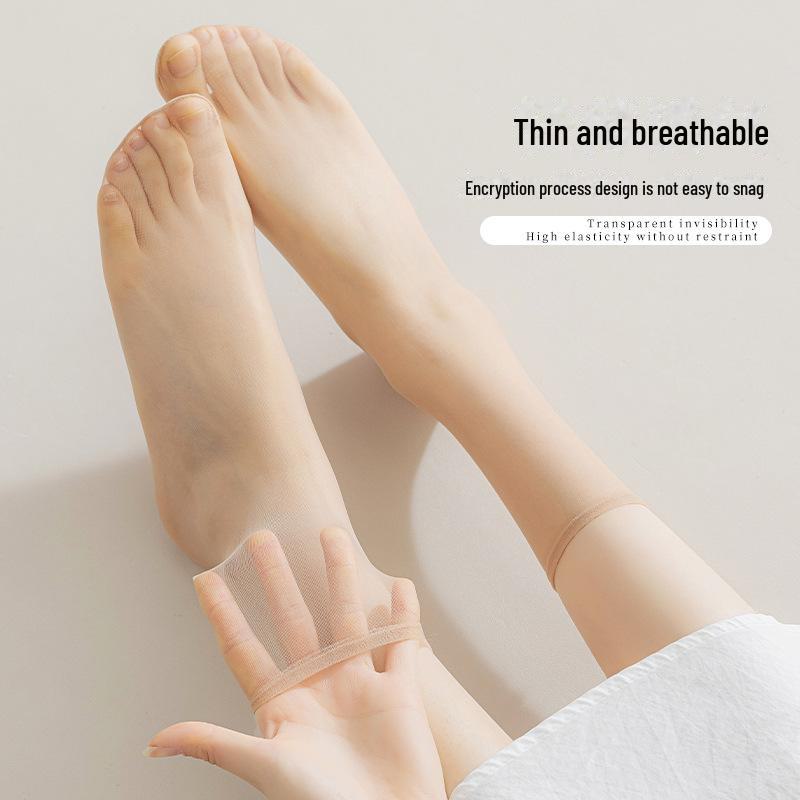 Women's Ultra-Thin Non-Slip Anti-Snag Invisible Crystal Socks