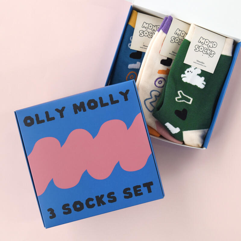 Monosocks 3-piece gift set - Ollimoli Initial