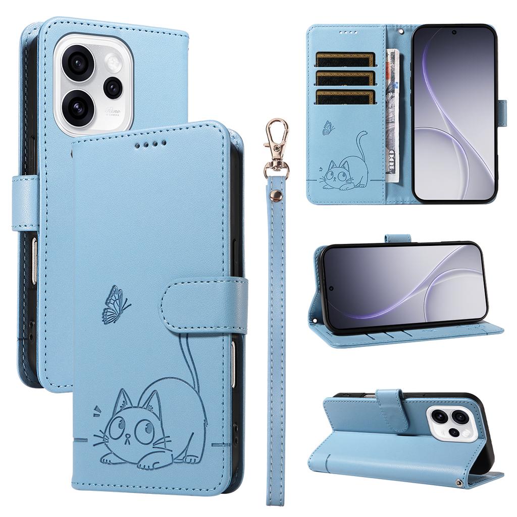 Magnetic Card Solt Wallet Leather Embossed Little Cat Phone Case For Google Pixel 10 Pro XL 9A 9 8 8A 7A 7 Flip Bag Pocket Cover