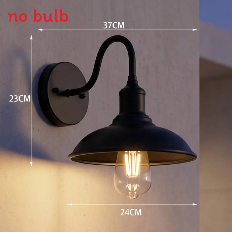 Vintage American Loft Wall Lamp With Iron Shade For Bar And Corridor Decor