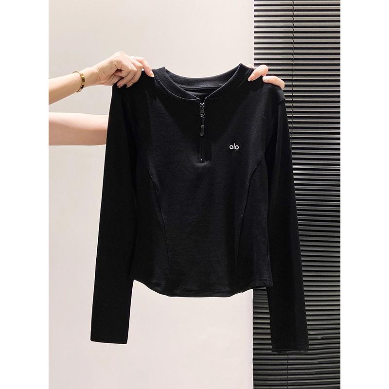 Women s Slim-Fit Long-Sleeve White Half-Zip Top - Autumn 2025 Versatile Base Layer Medium