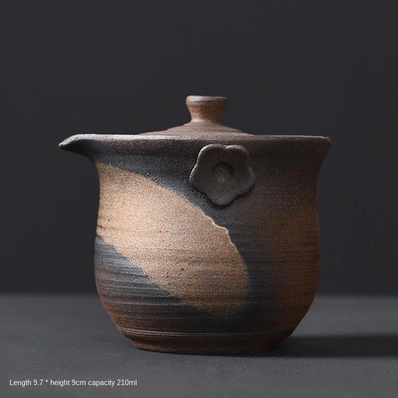 

Japanese Manual Stoneware Tureen Ceramic with A Single Large Sancai Home Tea Bowl Porcelain Teapot Ceramic Tea Pot Tea Carafe