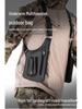 Herren Vintage Rucksack mit Unterarm Crossbody Multifunktionale Einzelschultertasche - Outdoor Handyweste Tasche