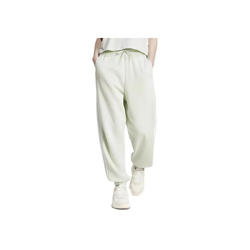 adidas Women Elastic Drawstring Knit Sweatpants, Casual Daily Sports Bottoms Light Green IY4236