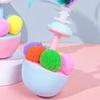 Wobbling Cat Toy Interactive Cat Teaser with Feathers Plush Balls Cat Enrichment Toy for Indoor Kittens Stimulates Hunting Instinct