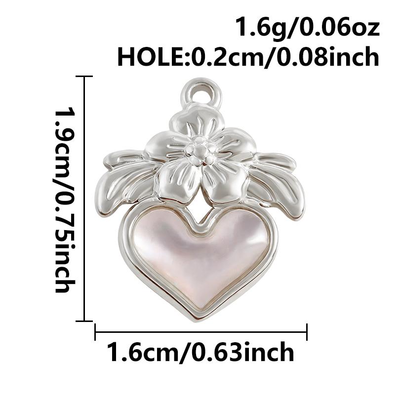 2pcs/Lot Geometric Stainless Steel Spiral Heart Oval Silver Color Charms For Jewelry Making Bulk Handmade Necklace DIY Pendants