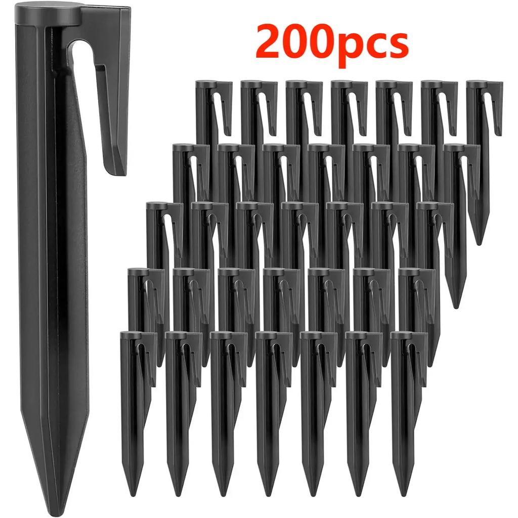 50/100/200pcs Garden Lawn Mower Pegs Environment-friendly Plastic Ground Pegs Laying Boundary Cables Robotic Lawn Mower Tools