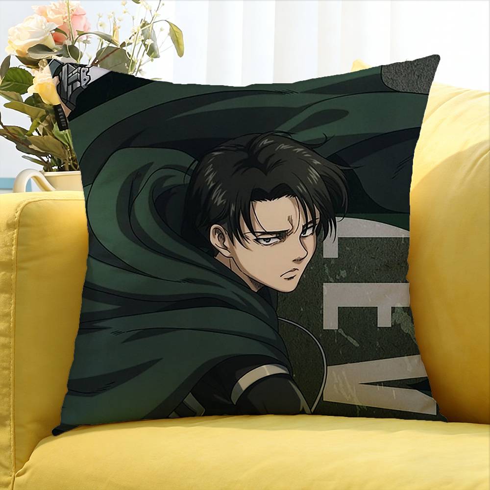 Luxury Hot Anime Attack On Titan  Various Sizes Square Pillow Case For Car Home Bedchamber Decor
