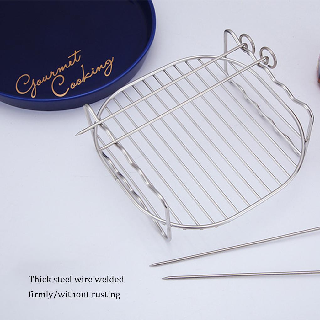 Wide Application Air Fryer Double Layer Rack Safe And Reliable Multipurpose High Temperature As Shown 6 Inches