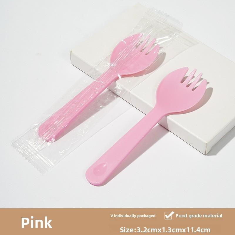 Disposable Plastic Ice Cream Spoons With Individually Packaged Modern Design For Dessert Service