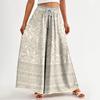 Women's Printed Wide Leg Pants With Pockets High Waist Drawstring Loose Casual Pants