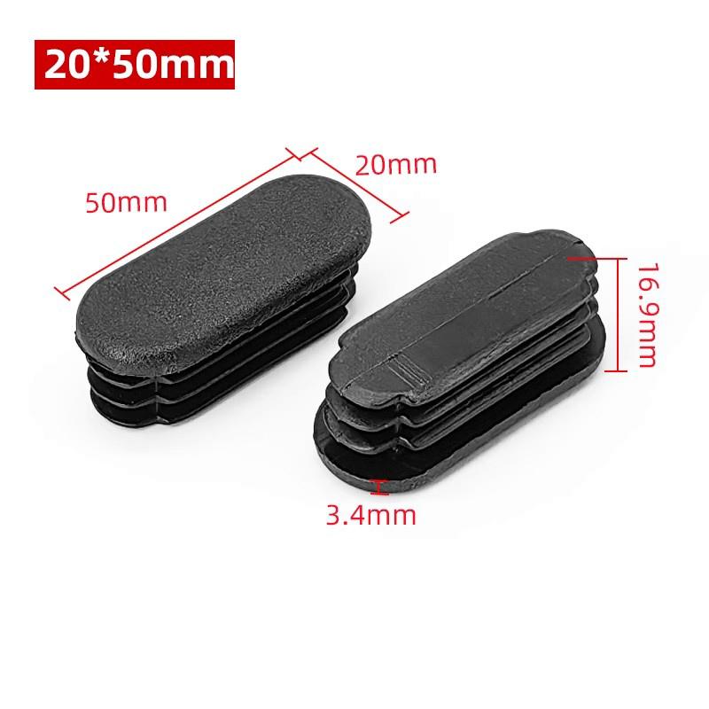 

Black Oval Oblong Rectangle Plastic Blanking End Plug Caps Tube Pipe Inserts Plugs Bungs Stopper For Table Feet Chair Leg