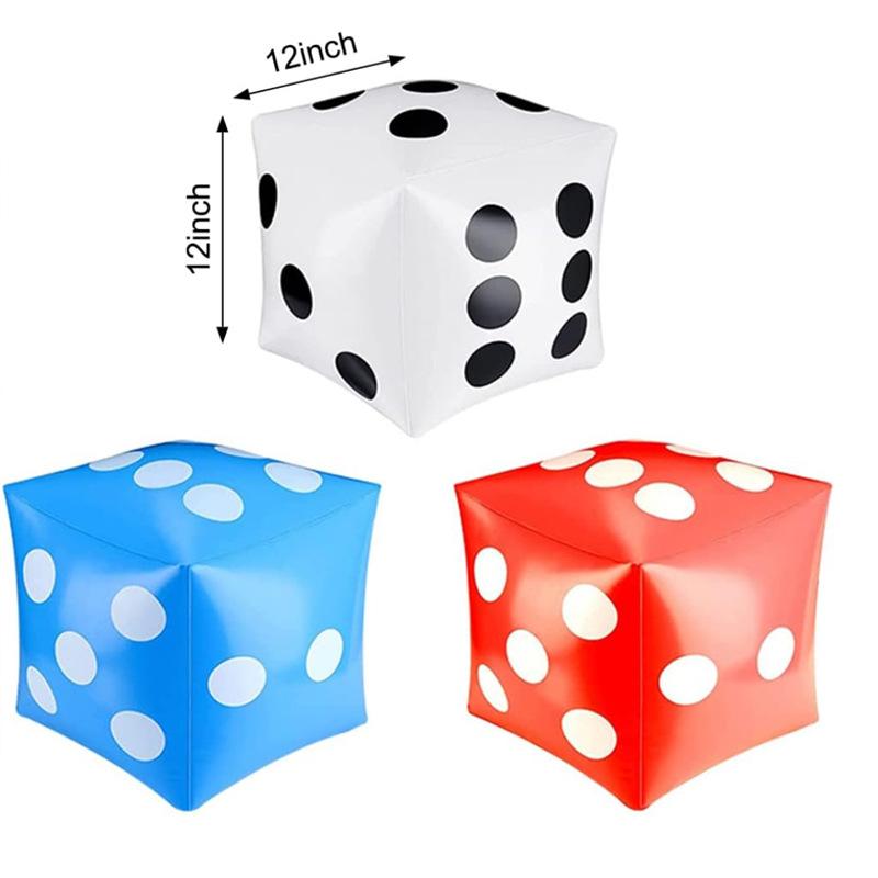 Pvc Inflatable Dice Children's Game Props Decompression Toys Bar Ktv Swimming Pool Beach Party Game Props