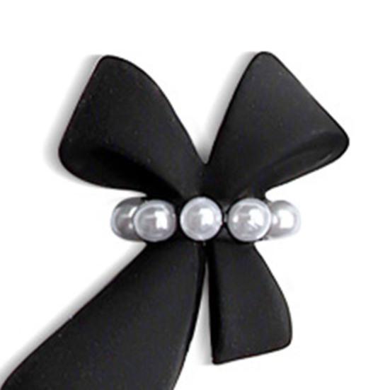 5Pcs Nail Ornaments Faux Pearl Design Vivid Color Plastic All-Purpose 3D Bow-knot DIY Nail Art Decorations