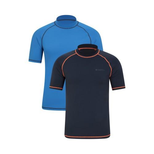 Mountain Warehouse Mens Rash Guard (Pacote de 2) L preto