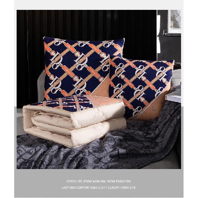 Chinese Style Pillow Quilt Dual-use Car Office Blanket High Quality Cotton Portable Foldable Quilt