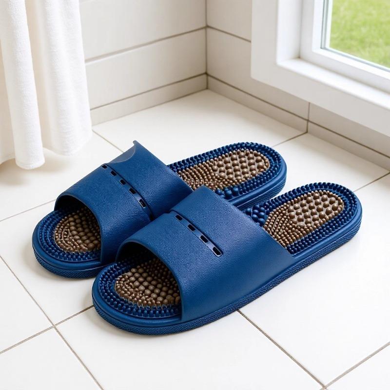 Men's Massage Acupressure Slippers - Non-Slip Sandals for Home Foot Therapy, Summer PVC Design