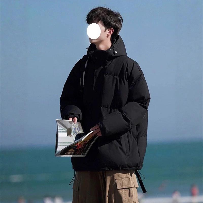 Men's Trendy Hooded Cotton Jacket - Thick Padded Winter Casual Outerwear