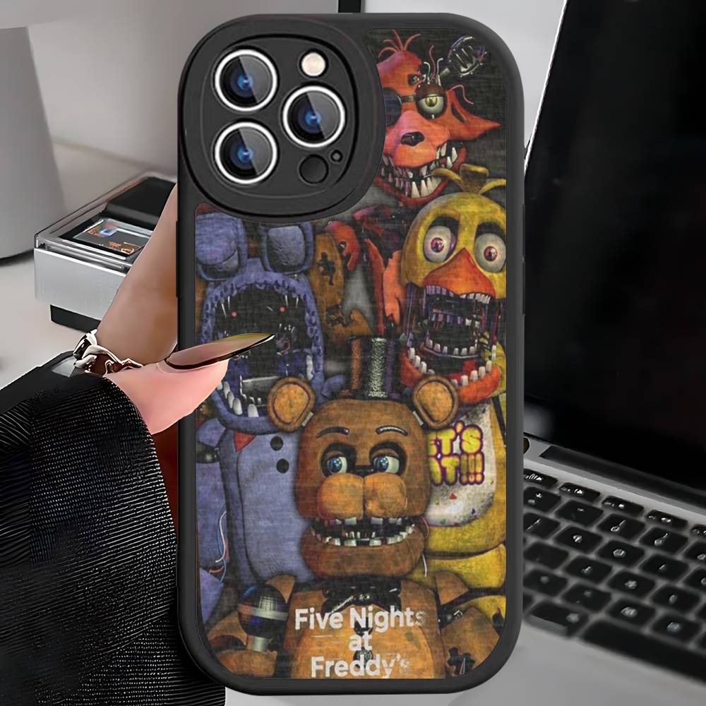 F-FNAF Five-nights-At-Freddys Leather Phone Case for iPhone 15 14 13 Pro Max 12 11 16 Plus Phone Cover