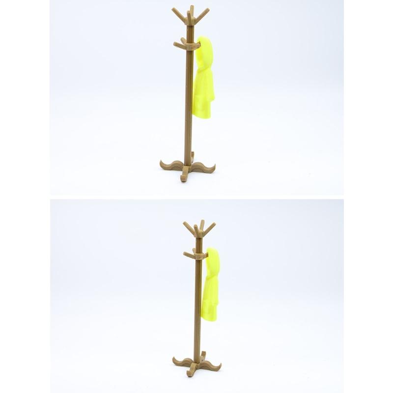 Doll House Furniture Coat Hanger Organizer Stand Plastic Clothes Rack For Realistic Miniature Scene Arrangement Supply