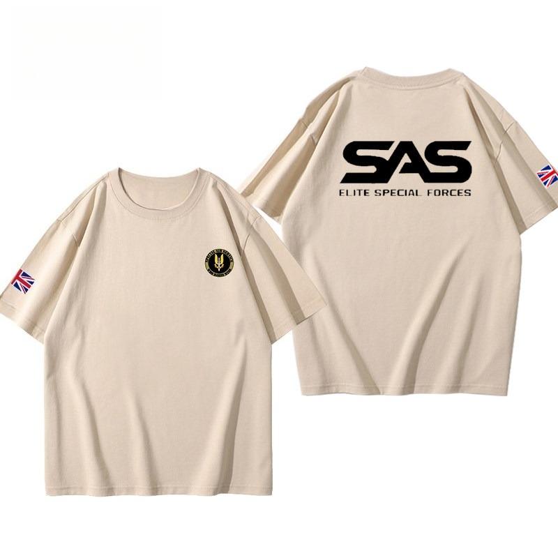 SAS British Special Air Service uniform with the Rainbow Six logo shortsleeved militarystyle Tshirt for male special forces