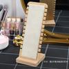 Classical Large Capacity Jewelry Display Rack Multiple Necklace Display Stand Detachable Suede Wood Display Rack